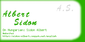 albert sidon business card
